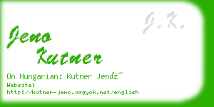 jeno kutner business card